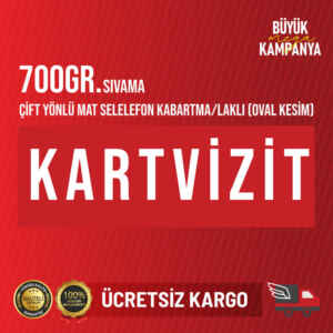 700GR Sıvama Çift Yönlü Mat Selelefonlu Kabartma Laklı (Oval Kesim) 1000 Adet