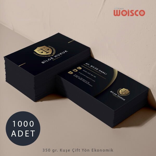 Ankara Kartvizit 1000 Adet 350gr Çift Yönlü Kartvizit Bastırma