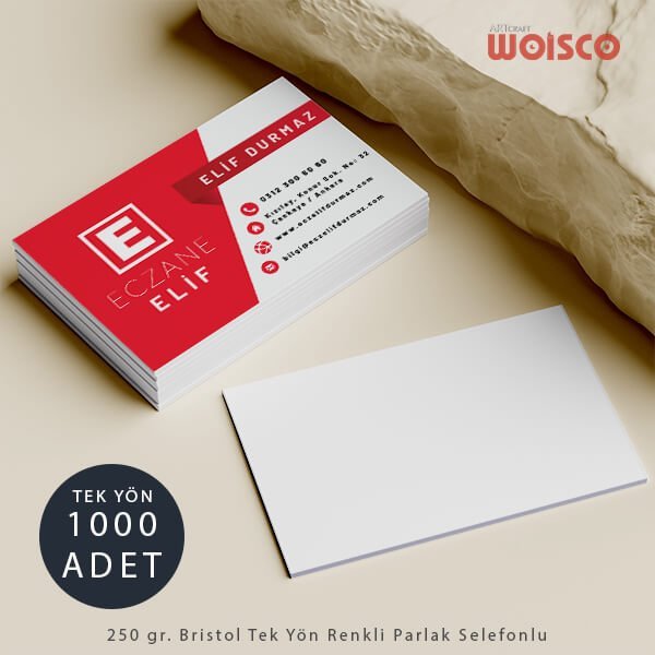 Eczane Kartvizit 1000 Adet (Model M031) - Eczacı Kartvizit Bastırma