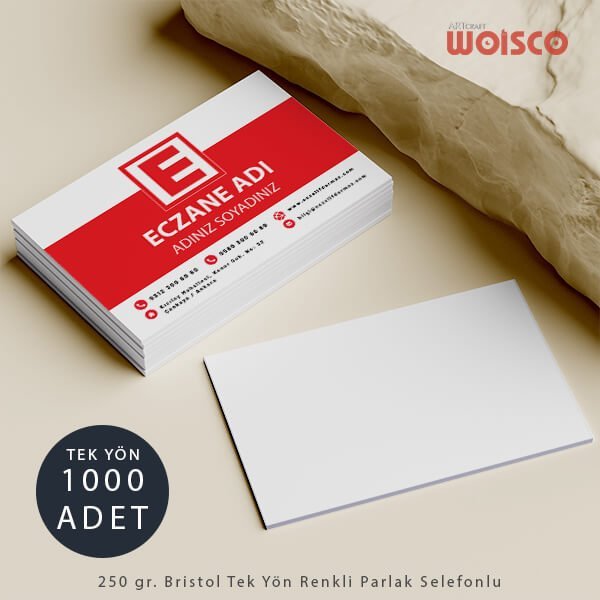 Eczane Kartvizit 1000 Adet (Model M031) - Eczacı Kartvizit Bastırma