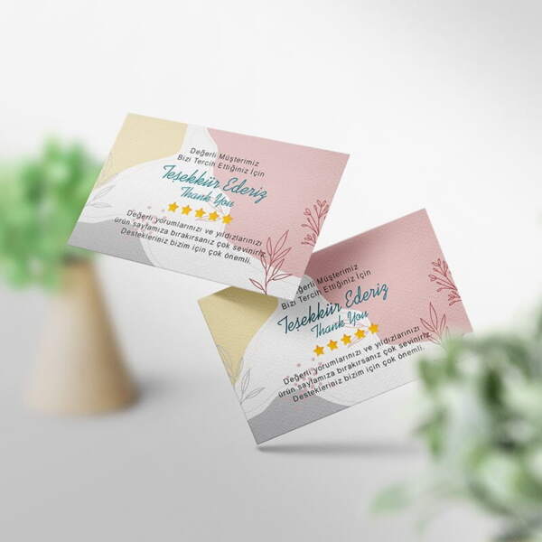 Teşekkür Kartı 1000 Adet