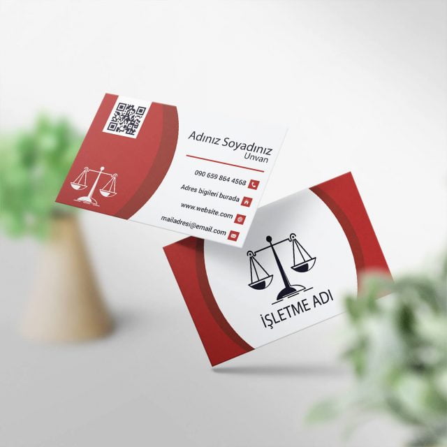Avukat Kartvizit 1000 Adet Baskı (Model M092)