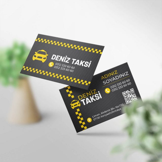 Taksici Kartvizit 1000 Adet Baskı (Model M082)