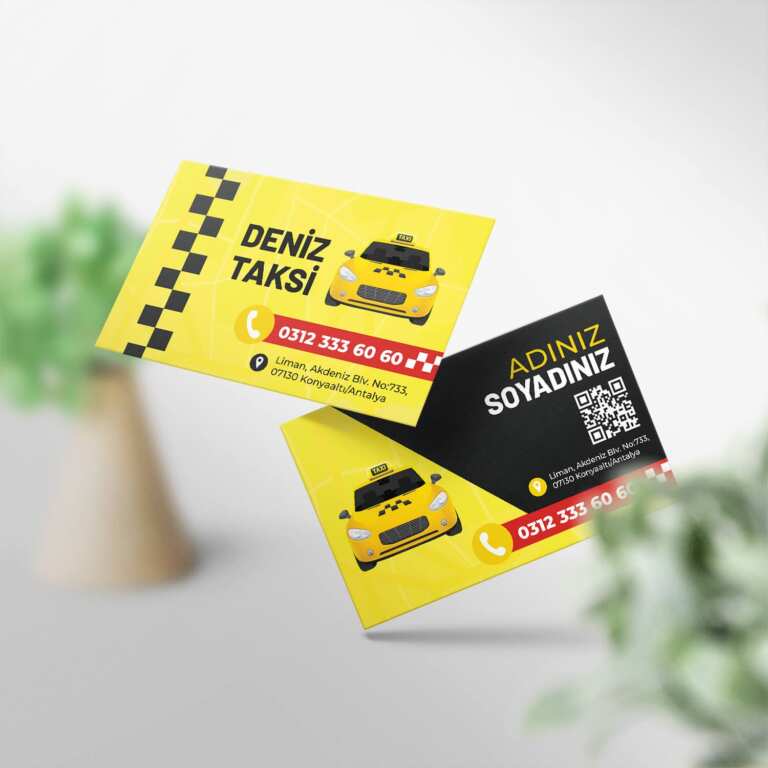 Taksici Kartvizit Baskı 1000 Adet (Model M085)