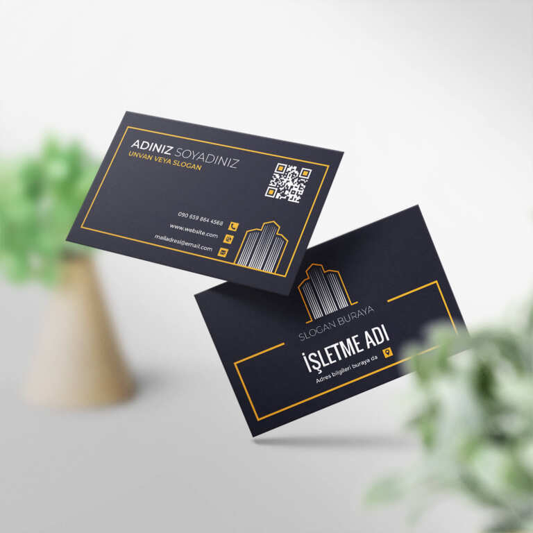 Emlakçı Kartvizit 1000 Adet Baskı (Model M088)