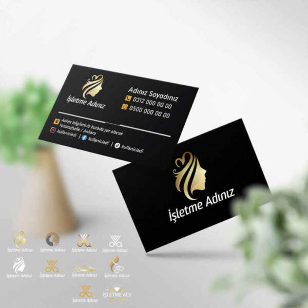 Kuaför Kartvizit 1000 Adet Baskı (Model M201)