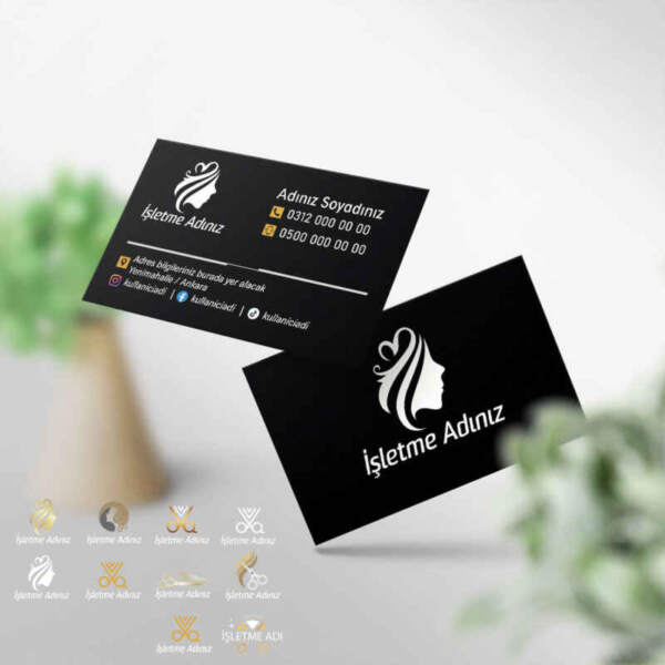 Kuaför Kartvizit 1000 Adet Baskı (Model M200)