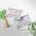 Teşekkür Kartı 1000 Adet Baskı Çiçek Temalı No: 3