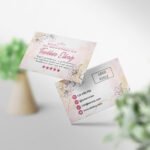 Teşekkür Kartı 1000 Adet Baskı Çiçek Temalı No: 4