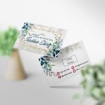 Teşekkür Kartı 1000 Adet Baskı Çiçek Temalı No: 7