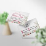 Teşekkür Kartı 1000 Adet Baskı Çiçek Temalı No: 8