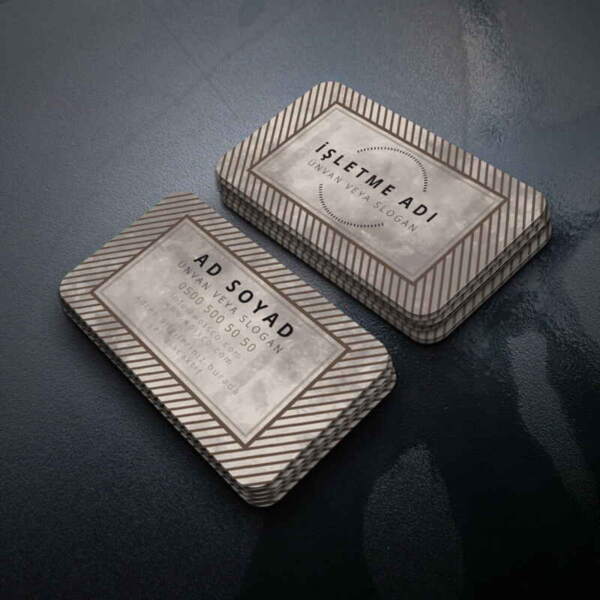 700gr Çift Yönlü Oval Kesim Sıvama Kartvizit M224