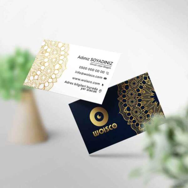 Altın Desenli Kartvizit 1000 Adet M238