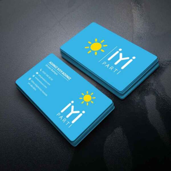 İyi Parti 700gr Çift Yönlü Oval Kesim Sıvama Kartvizit (M022)