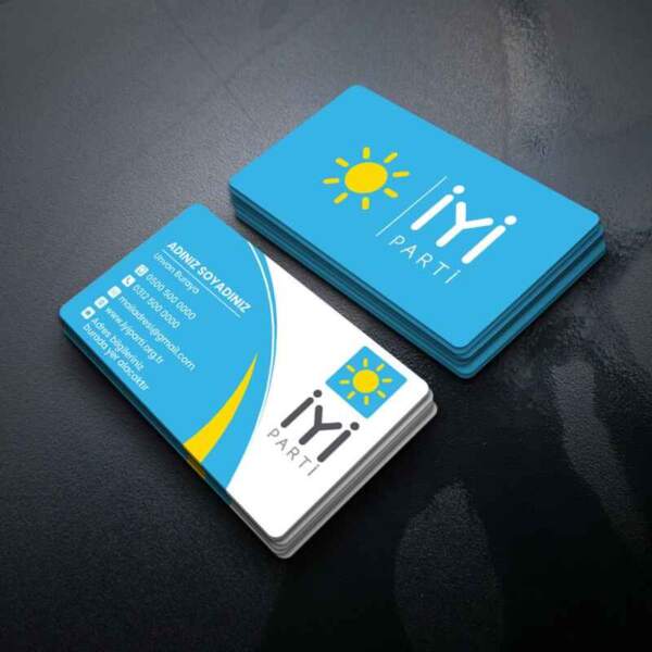 İyi Parti 700gr Çift Yönlü Oval Kesim Sıvama Kartvizit (M024)