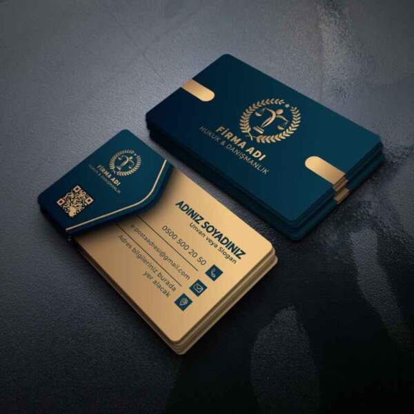 Avukat 700gr Oval Kesim Sıvama Kartvizit Baskı M305