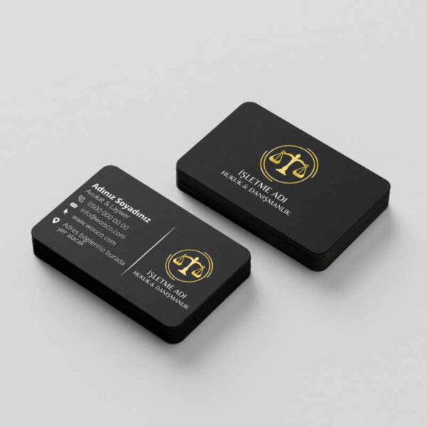 Avukat 700gr Çift Yönlü Sıvama Kartvizit 1000 Adet Baskı (M313)