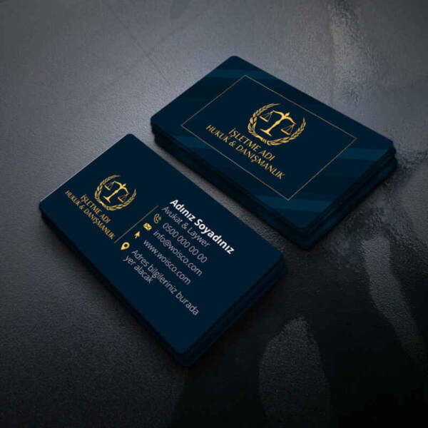 Avukat 700gr Oval Kesim Sıvama Kartvizit Baskı M316