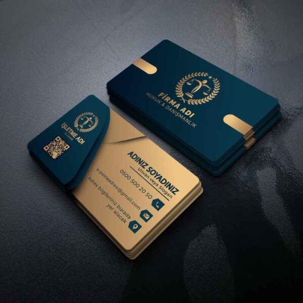 Avukat 700gr Oval Kesim Sıvama Kartvizit Baskı M306