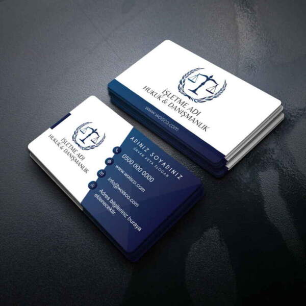 Avukat 700gr Oval Kesim Sıvama Kartvizit Baskı M307