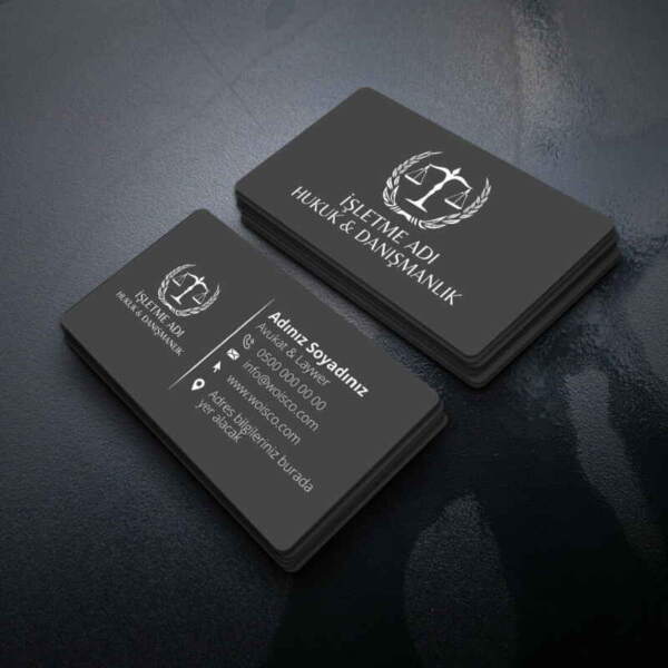 Avukat 700gr Çift Yönlü Sıvama Kartvizit 1000 Adet Baskı (M312)