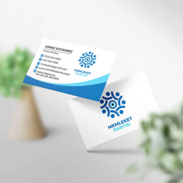 Memleket Partisi Kartvizit 1000 Adet Baskı - Md:18