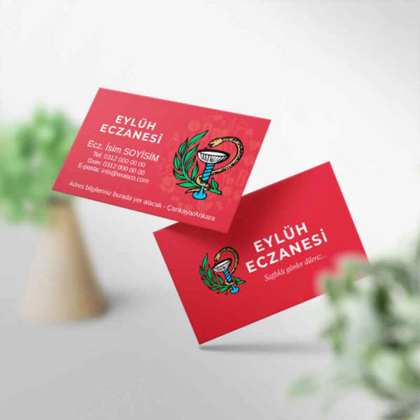 Eczane Kartvizit 1000 Adet Baskı (Model E001)