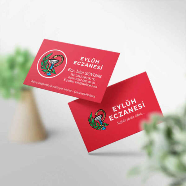 Eczane Kartvizit 1000 Adet Baskı (Model E002)