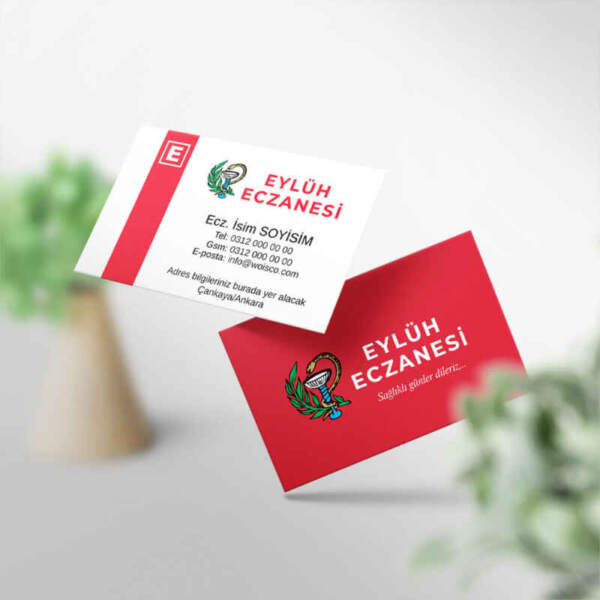 Eczane Kartvizit 1000 Adet Baskı (Model E006)