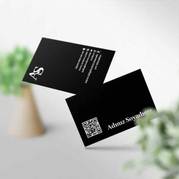 Siyah Kartvizit 1000 Adet Baskı M350