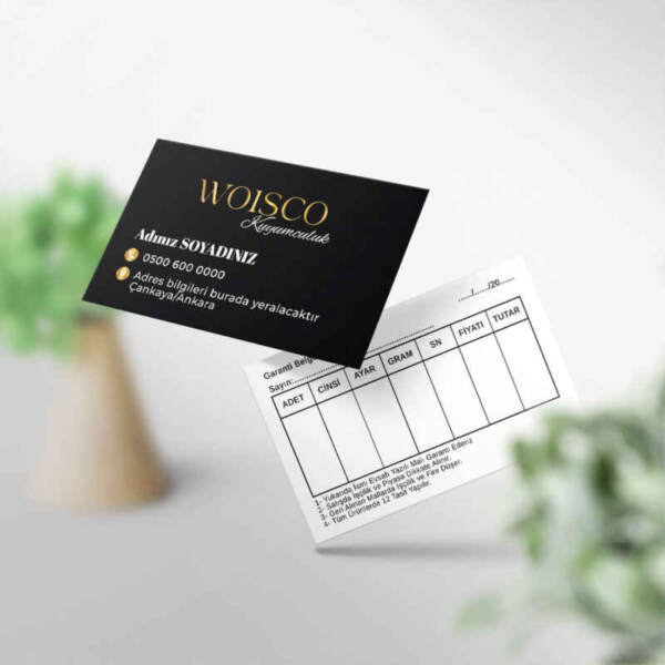 Kuyumcu Kartvizit 1000 Adet Baskı (Model KU044)