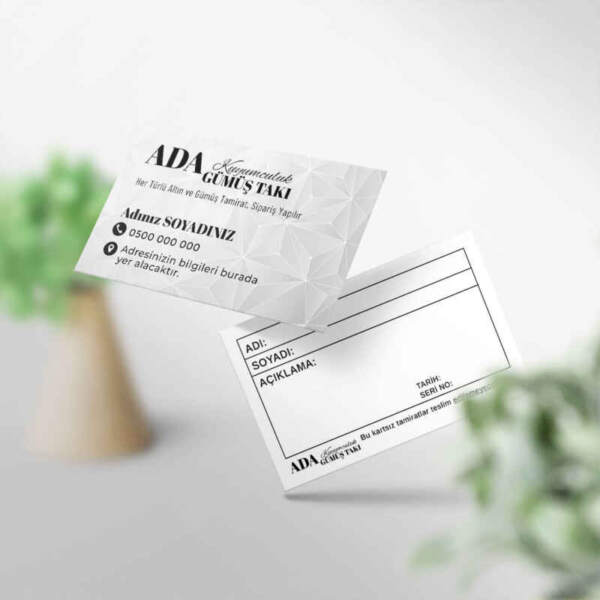 Kuyumcu Kartvizit 1000 Adet Baskı (Model KU066)