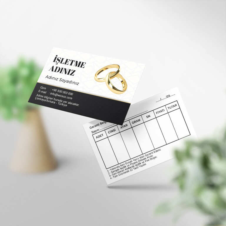 Kuyumcu Kartvizit 1000 Adet Baskı (Model KU022)