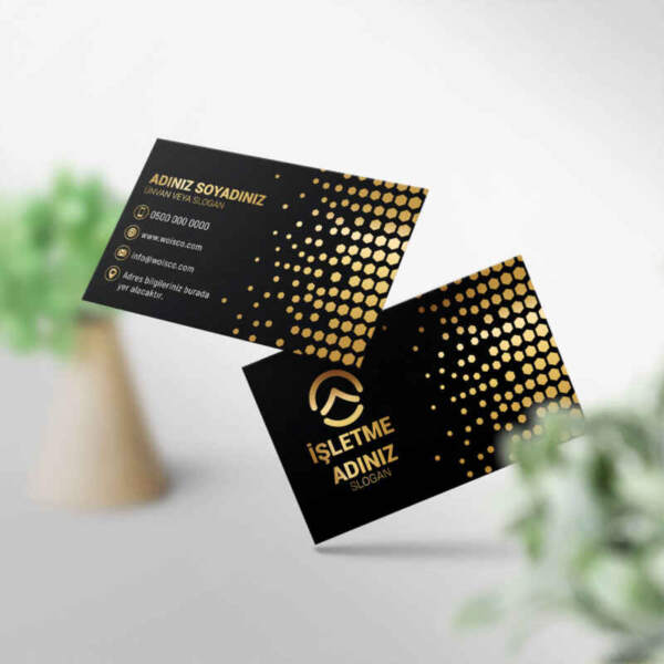 Gold Desenli Kartvizit Baskı CR0058