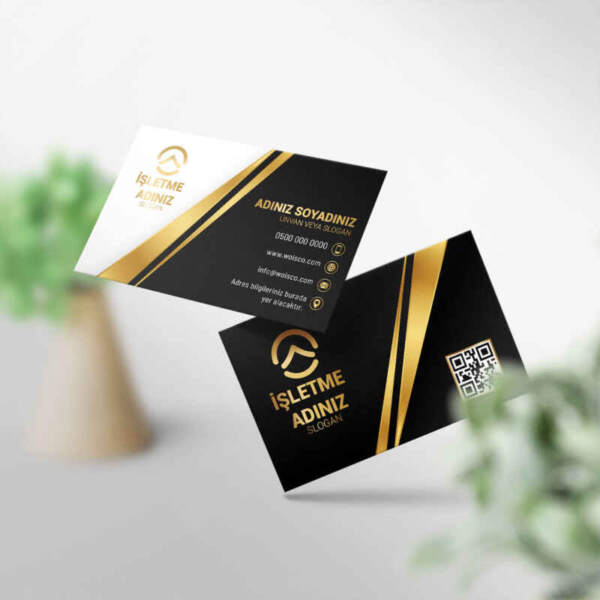 Altın Desenli Kartvizit Baskı CR0067