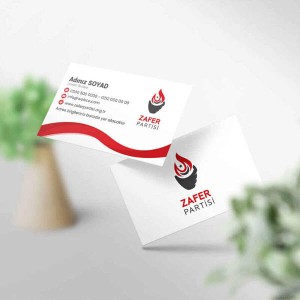 Zafer Partisi Kartvizit 1000 Adet Baskı (MD: ZF003)