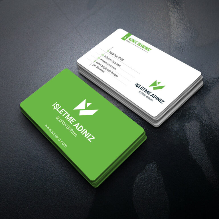 Yeşil Kartvizit Baskı 1000 Adet (Model Y0127)