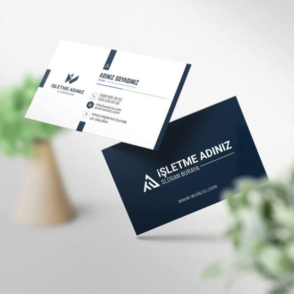 Mavi Kartvizit Baskı 1000 Adet (Model Y0129)