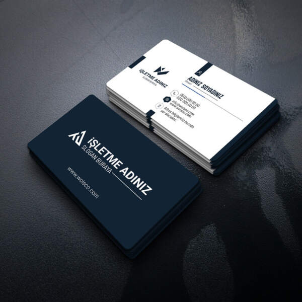 Mavi Kartvizit Baskı 1000 Adet (Model Y0129)