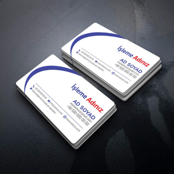 Beyaz Kartvizit Baskı 1000 Adet (Model Y0129)