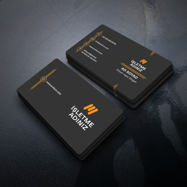 Gri Kartvizit Baskı 1000 Adet (Model Y0138)