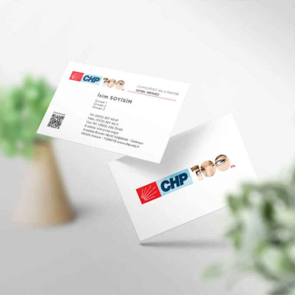 CHP 100.Yıl Kartvizit 1000 Adet Baskı (Model YL0001)