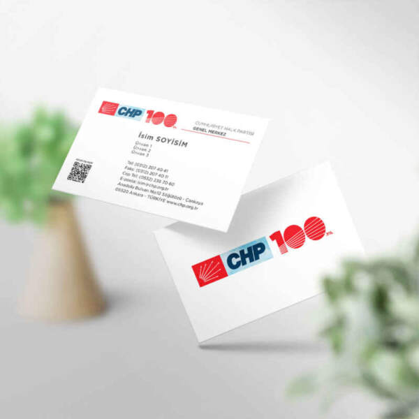 CHP 100.Yıl Kartvizit 1000 Adet Baskı (Model YL0002)