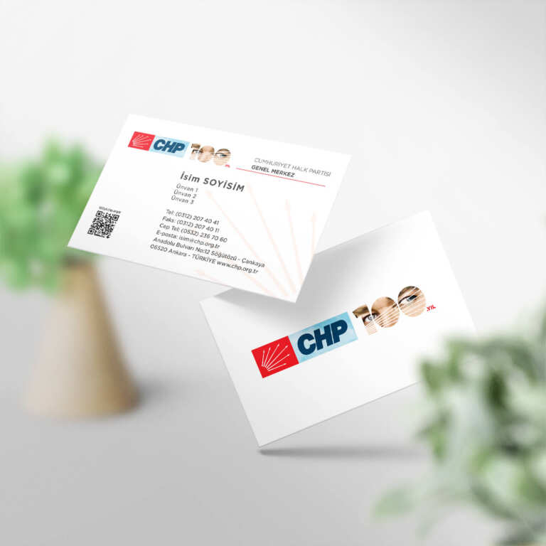 CHP 100.Yıl Kartvizit 1000 Adet Baskı (Model YL0003)