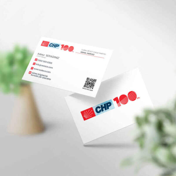 CHP 100.Yıl Kartvizit 1000 Adet Baskı (Model YL0004)