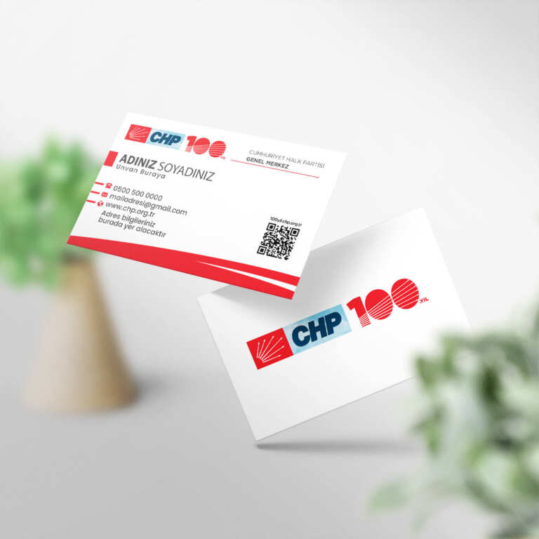 CHP 100.Yıl Kartvizit 1000 Adet Baskı (Model YL0005)