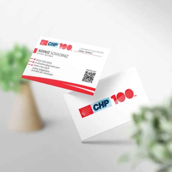 CHP 100.Yıl Kartvizit 1000 Adet Baskı (Model YL0005)