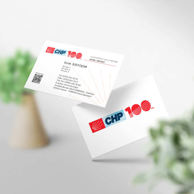 CHP 100.Yıl Kartvizit 1000 Adet Baskı (Model YL0006)
