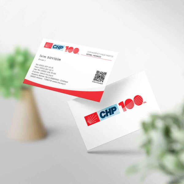 CHP 100.Yıl Kartvizit 1000 Adet Baskı (Model YL0007)