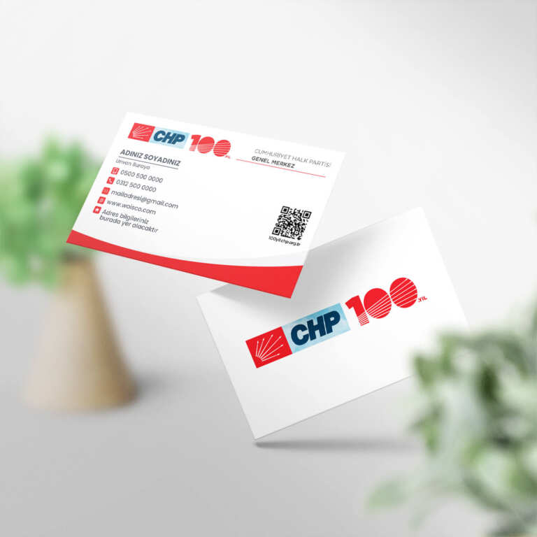 CHP 100.Yıl Kartvizit 1000 Adet Baskı (Model YL0008)